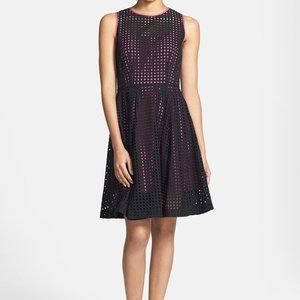 'Prism' Eyelet Cotton Fit & Flare Dress